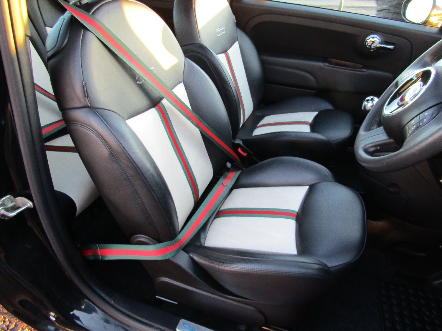Fiat 500 gucci clearance seat belts for sale